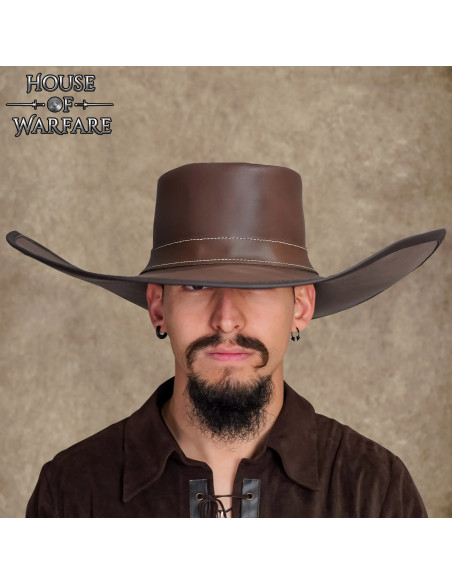 Diego Alatriste Wide Brim Hat in Brown