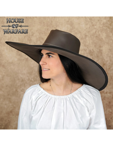 Diego Alatriste Wide Brim Hat in Brown