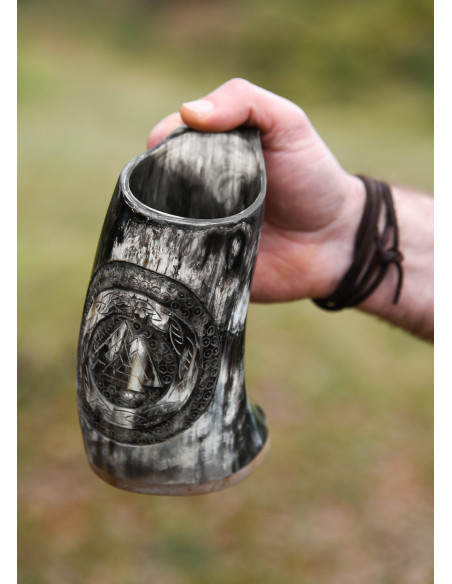 Viking Valknut jug num. 1 horn... Viking Valknut jug num. 1 horn...
