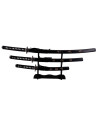 Set of 3 Last Samurai katanas, with stand