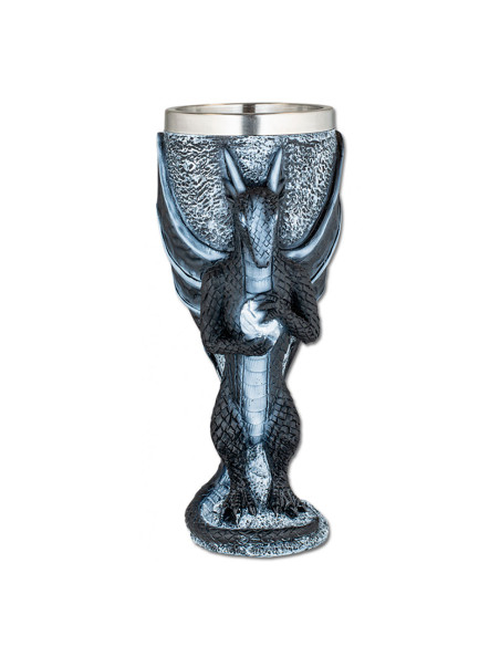 Medieval black-white dragon cup (18.5...