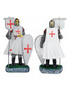 Templar knight miniature with banner and shield (18 cm.)