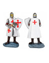 Templar knight miniature with shield and ax (18 cm.)