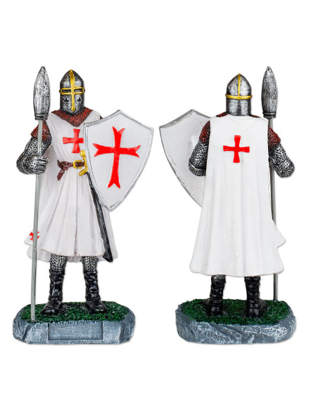 Templar knight miniature with shield...