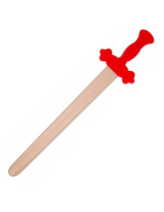 Wooden sword with red handle for children (53.50 cm.)