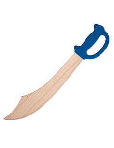 Sword, scimitar type, made of wood with blue handle for...