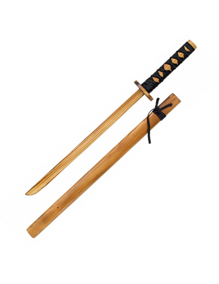 Wooden katana, natural color, for...