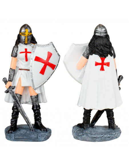 Templar woman miniature with helmet,...