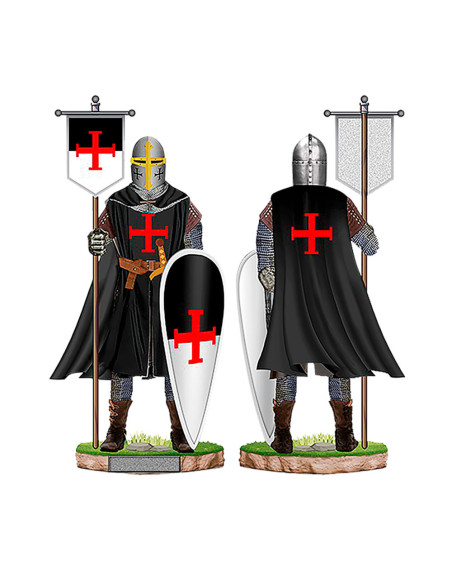 Miniature hospital knight with banner...