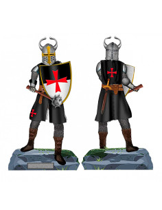 Miniature hospital knight with shield and mace (12 cm.)