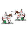 Templar Knight on horseback with shield and lance (8 cm.)