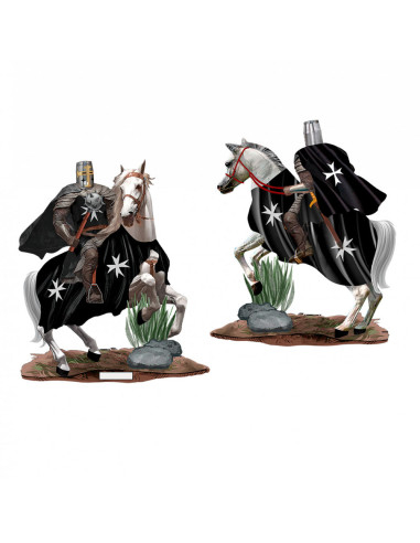 Knight Hospitaller on horseback with medieval mace (8 cm.)