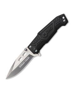 K25 black rescue knife with titanium plating, aluminum...
