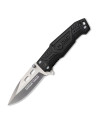 K25 black rescue knife with titanium plating, aluminum handle