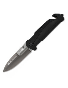 Black titanium plated AH-64 rescue knife