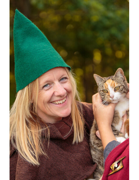 Fantasy Gnome hat, green wool