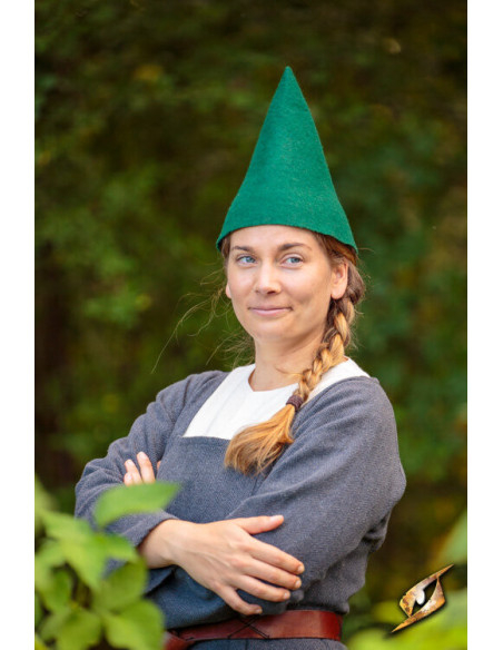 Fantasy Gnome hat, green wool