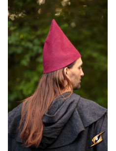 Fantasy Gnome hat, red wool 2