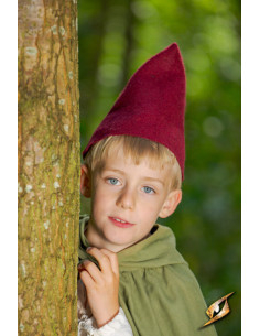 Fantasy Gnome hat, red wool