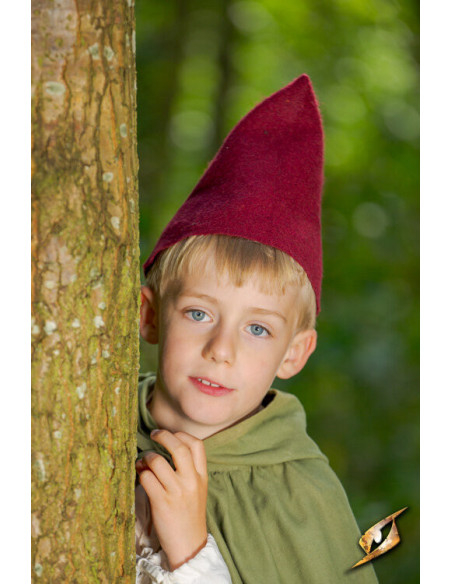 Fantasy Gnome hat, red wool