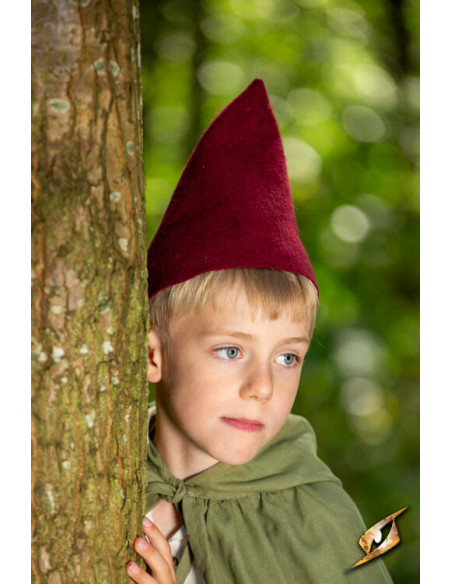 Fantasy Gnome hat, red wool