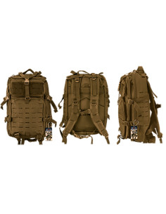 Barbaric laser cut 38L tactical backpack, Coyote