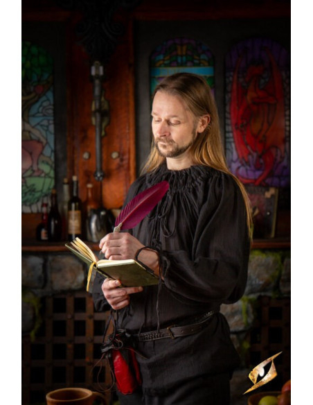 Crinkle medieval shirt, black Crinkle medieval shirt, black