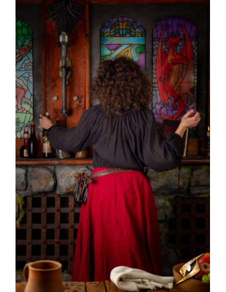 Crinkle medieval shirt, black Crinkle medieval shirt, black