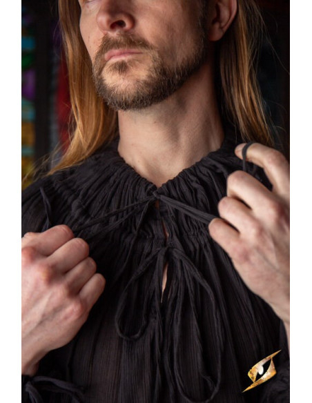 Crinkle medieval shirt, black Crinkle medieval shirt, black