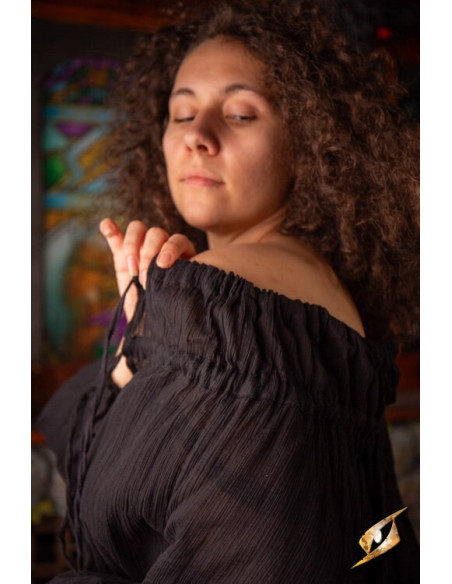 Crinkle medieval shirt, black Crinkle medieval shirt, black