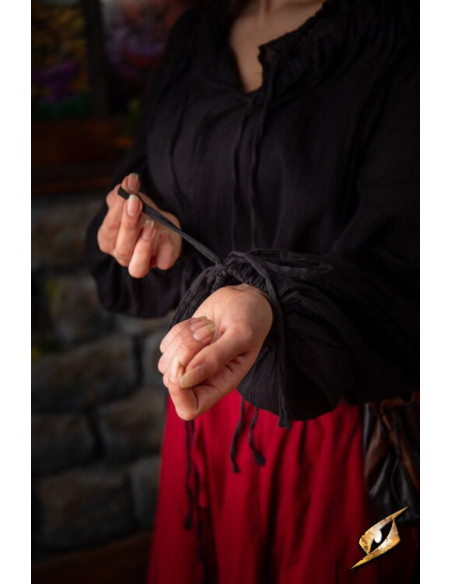 Crinkle medieval shirt, black Crinkle medieval shirt, black