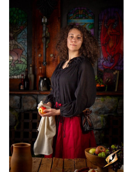 Crinkle medieval shirt, black Crinkle medieval shirt, black