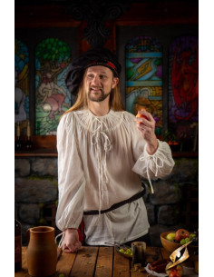 Medieval shirt Crinkle model, white