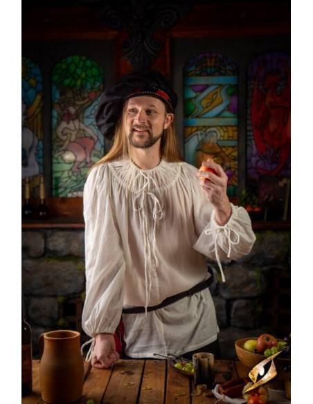Medieval shirt Crinkle model, white