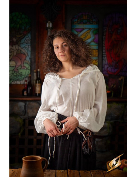 Medieval shirt Crinkle model, white