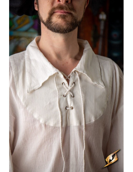 Crinkle fencing t-shirt, white