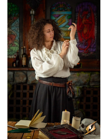 Crinkle fencing t-shirt, white