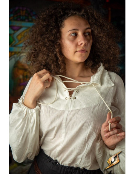 Crinkle fencing t-shirt, white