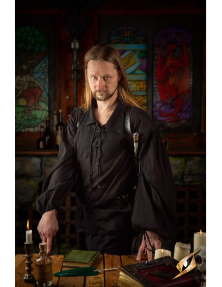 Crinkle fencing t-shirt, black