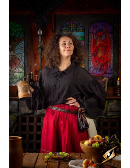 Crinkle fencing t-shirt, black