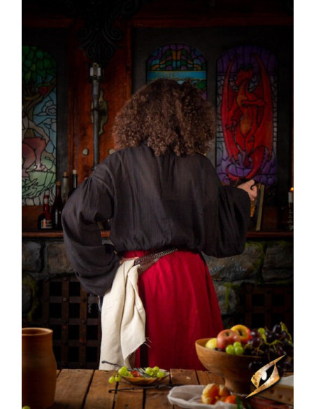 Crinkle fencing t-shirt, black