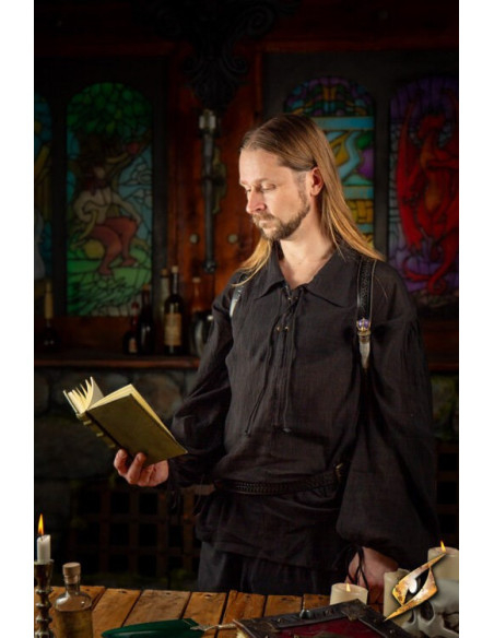 Crinkle fencing t-shirt, black