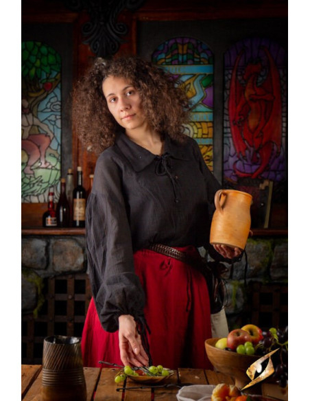 Crinkle fencing t-shirt, black