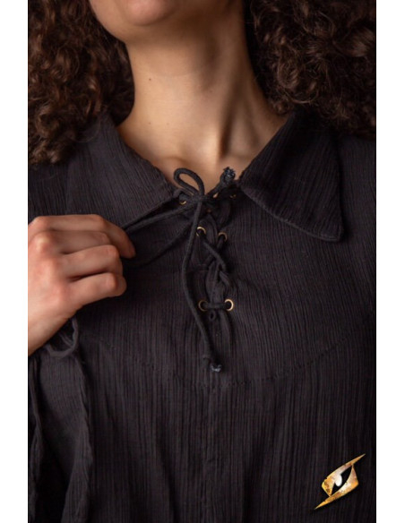 Crinkle fencing t-shirt, black