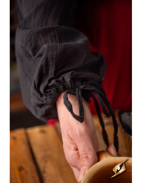 Crinkle fencing t-shirt, black