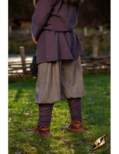 Viking wool pants Ull Rus model, brown