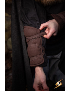 Medieval padded bracelets, brown 2