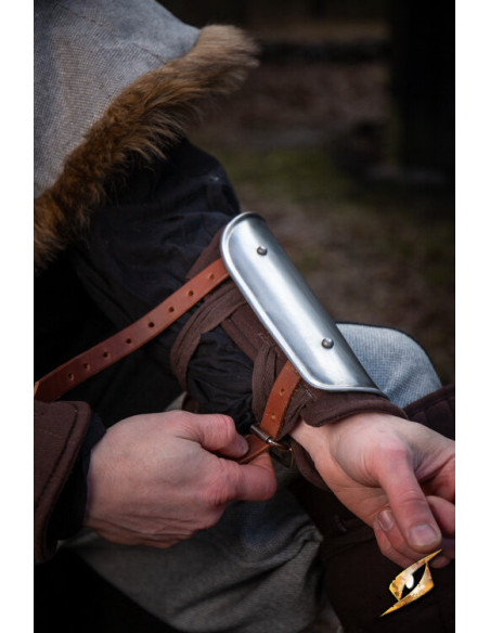 Medieval padded bracelets, brown