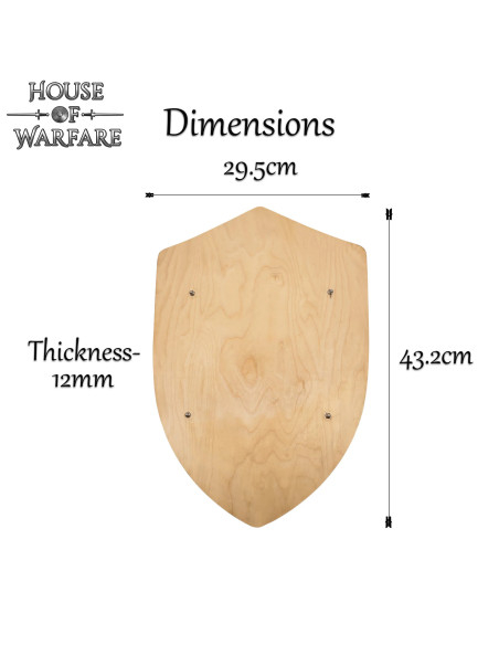 Medieval wooden shield, customizable