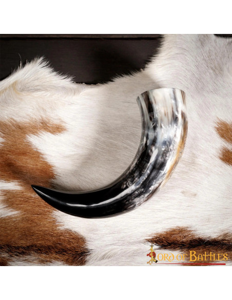 Viking drinking horn with Rampant...